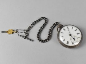 A Victorian Silver Cased Open Pocket Watch, Case with Makers Mark for Joseph Sharpe and Hallmark