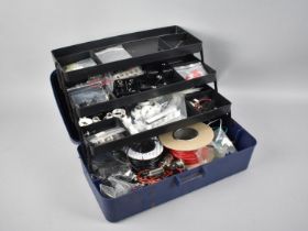 A Space Savers Cantilevered Toolbox Containing Electric Sundies to Include Wire, Meters etc