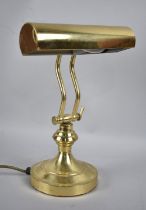 A Modern Brass Desktop Adjustable Reading Lamp