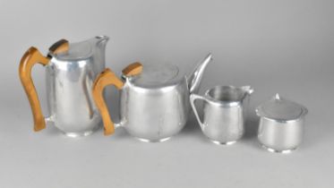 A Vintage Four Piece Picquot Tea Service