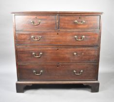 A 19th Century Mahogany Chest of Two Short and Three Long Drawers, Bracket Feet, 111cm Wide