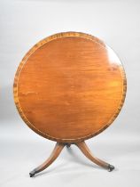 A Late 20th Century Crossbanded Mahogany Snap Top Circular Dining Table, 104cm wide