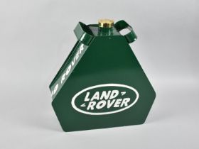 A Reproduction Green Painted Petrol Can for Land Rover, Brass Cap, 33.5cm high