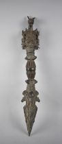 A Large and Heavy Far Eastern Buddhist Bronze Dorje or Bajra of Sceptre Form, 61cm Long