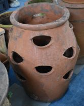 A Terracotta Strawberry Planter, 33cm Diameter and 53cm high