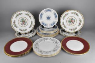 A Collection of Various Coalport Plates to Comprise Set of Three Plus One Ming Rose, Five Athlone-