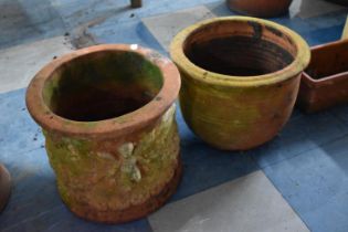 Two Terracotta Patio Planters, 30cm Diameter and 27cm high