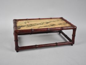 A Reproduction Chinese Hardwood and Hardstone Topped Stand, 29.5x17.5x10.5cm high