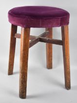 A Mid 20th Century Circular Seated Stool, 37cm Diameter and 47cm high