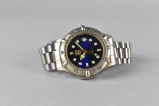 A Tag Heuer Wrist Watch, 1500 Professional, Blue Dial, Datamatic, 88666