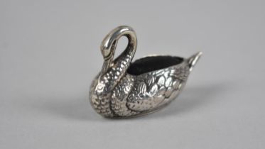 A Silver Pin Cushion in the Form of a Swan, 6cm Wide and 4cm High, Stamped 925 and with Birmingham