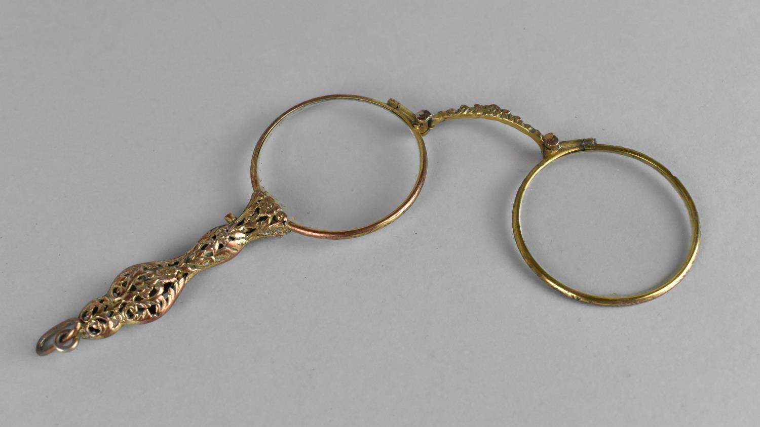 A Pair of Gilt Framed Metal Lorgnettes, 10cm Long - Image 2 of 2