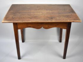 A 19th Century Welsh Oak Side Table on Square Tapering Supports, 96cm wide by 63cm Deep and 72cm