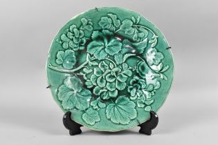 A 19th Century Hope & Carter Majolica Leaf Plate, 23cm Diameter