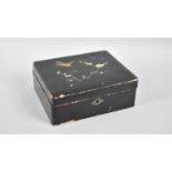 A Mid 20th Century Oriental Lacquered Box Containing Small Quantity of Costume Jewellery