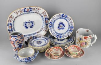 A Collection of 19th and 20th Century Ceramics to Comprise Mintons Part Imari Dinner Service to