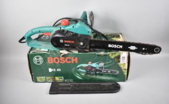 A Bosch AKE40 Electric Chainsaw