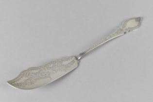 A Silver Butter Curling Knife by Hilliard & Thomason, Birmingham Hallmark, 19cm long