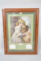 A Framed 1932 Calendar, Playmates, Framed AF, Calendar 86x43cms