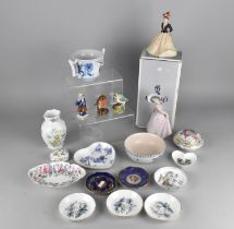 A Collection of Ceramics to Comprise Boxed Lladro Figure, Pin Dishes, Beswick Birds etc (Various