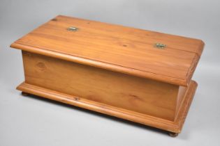 A Modern Pine Rectangular Box with Hinged Lid, 56cm Wide