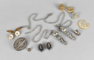 A Collection of 19th and 20th Century Jewellery Items to Comprise Silver Brooch, a Pair of Gilt