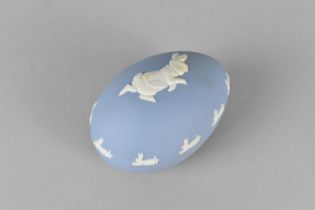 A Wedgwood Peter Rabbit Jasperware Box Modelled as an Egg