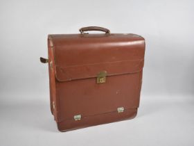 A Mid 20th Century Leather Photographer's Developing Case with Fitted Interior, 42cm Wide and 43cm