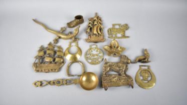 A Collection of Various Brass Ornaments and Horse Brasses