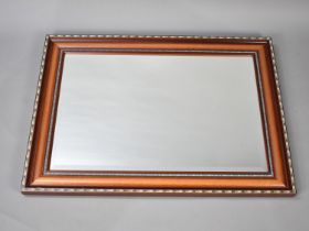 A Modern Rectangular Wall Mirror with Bevel Glass, 66cm x 92cm