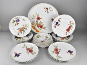 A Collection of Various Royal Worcester Evesham and Other Plates to Comprise Large to Small