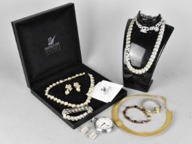 A Collection of Various Costume Jewellery to Comprise Boxed Swarovski Necklace, Jewelled Suite,