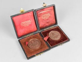 A Pair of Cased Bronze Winners Medals for Floral or Horticultural, Medals Unmarked, Made by