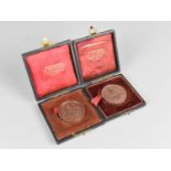 A Pair of Cased Bronze Winners Medals for Floral or Horticultural, Medals Unmarked, Made by