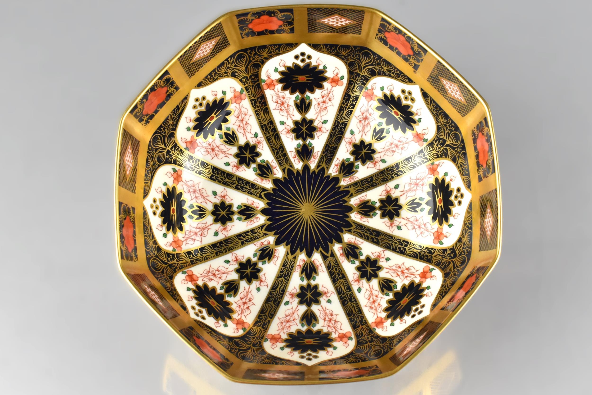 A Royal Crown Derby Imari Octagonal Bowl, Pattern 1128, 21cm Diameter and 8cm High - Image 3 of 3