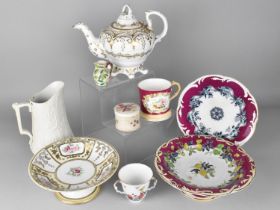 A Collection of Various 19th Century Ceramics to Comprise Porcelain Teapot with Gilt Detail