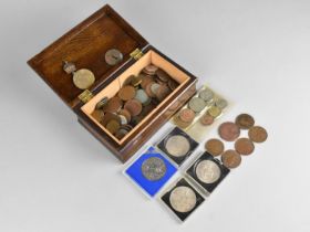 A Collection of Various 18th, 19th and 20th Century Silver, Silver Plated and Copper Coinage