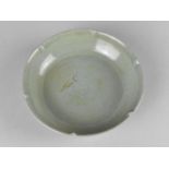 A Celadon Brush Washer Dish, Three Spur Marks to Base, 14.5cm