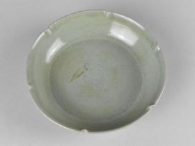 A Celadon Brush Washer Dish, Three Spur Marks to Base, 14.5cm