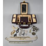 A Modern Jewellery Box Containing Costume Jewellery