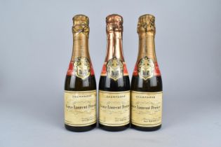 Three Sample Bottles of Veuve Laurent Perrier Brut Standard Champagne