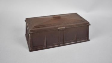An Early 20th Century Bakelite Elo Ware Box, Hinged Lid, Sarcophagus Form, 18cm Wide