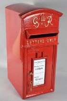 A Reproduction George VI Post Office Letter Box, Complete with Keys, 58cms High and 27.5cms Wide