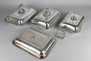 A Collection of Various Silver Plated Entree Dishes and Covers etc