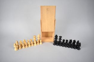 A Late 20th Century Boxwood Chess Set, Kings 6.5cms High