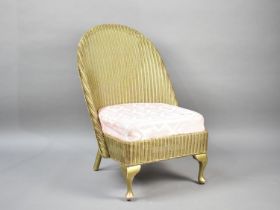 A Vintage Lloyd Loom Gold Painted Nursing Chair