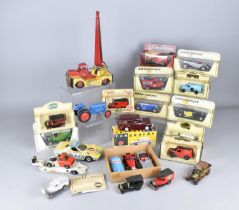 A Collection of Various Diecast Playworn Toys, Tinplate Crane and Days Gone Models