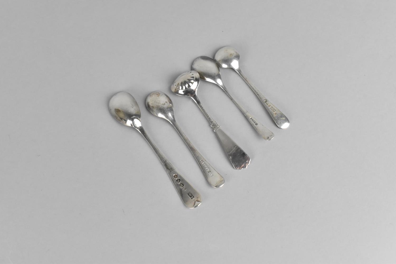 A Collection of 19th and 20th Century Silver and Silver Plated Condiment Spoons to Include - Image 2 of 2