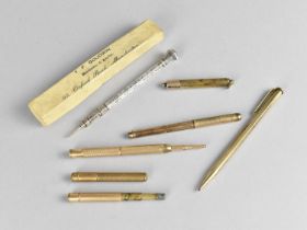 A Collection of Propelling Pencils to Include Edwardian Silver Example