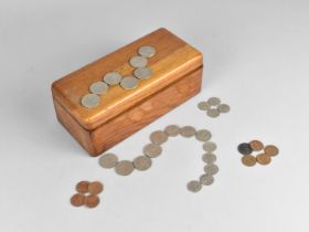 A Collection of Various Silver Plated and Copper American Coinage Housed in Wooden Box